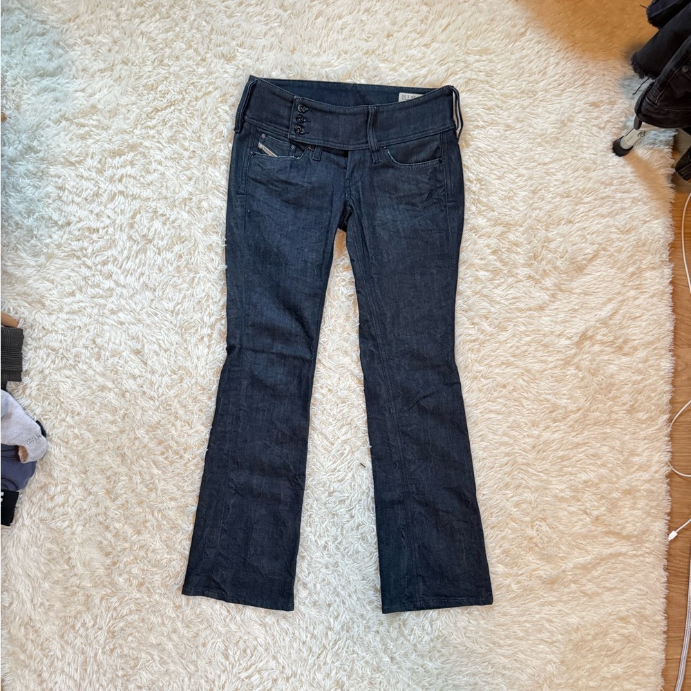Diesel Low Rise Dark Wash Bootcut Jeans